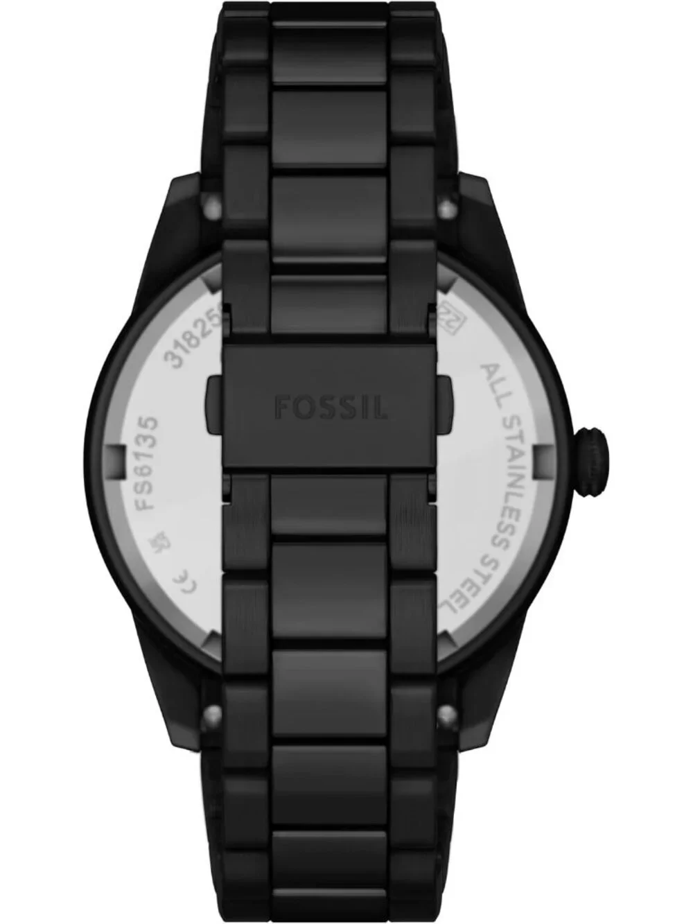 Men's Black Pearson Multifunction Stainless Steel Bracelet Waterproof Watch